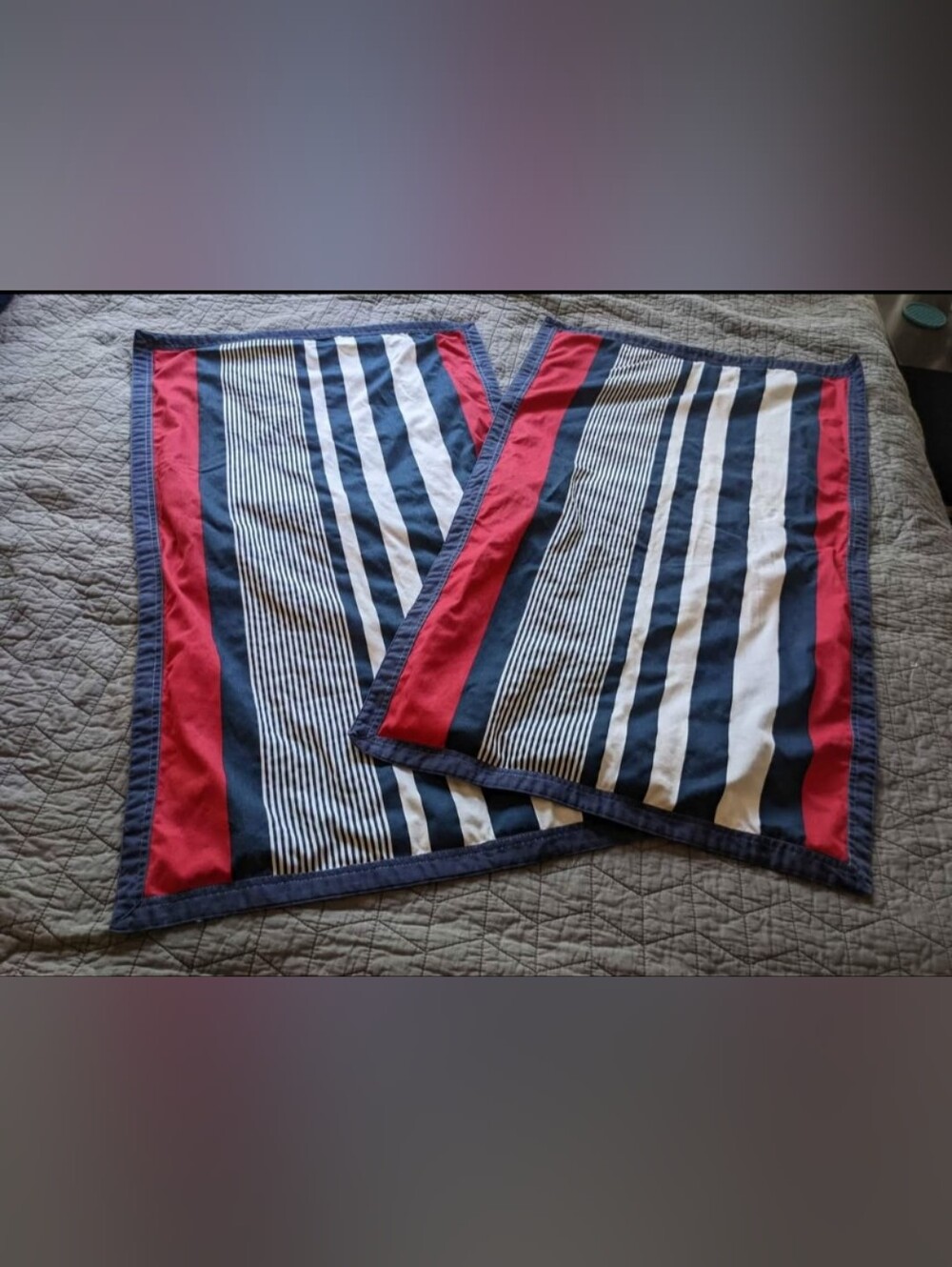 Red, White, and Blue King Sized Pillow Cases by Izod